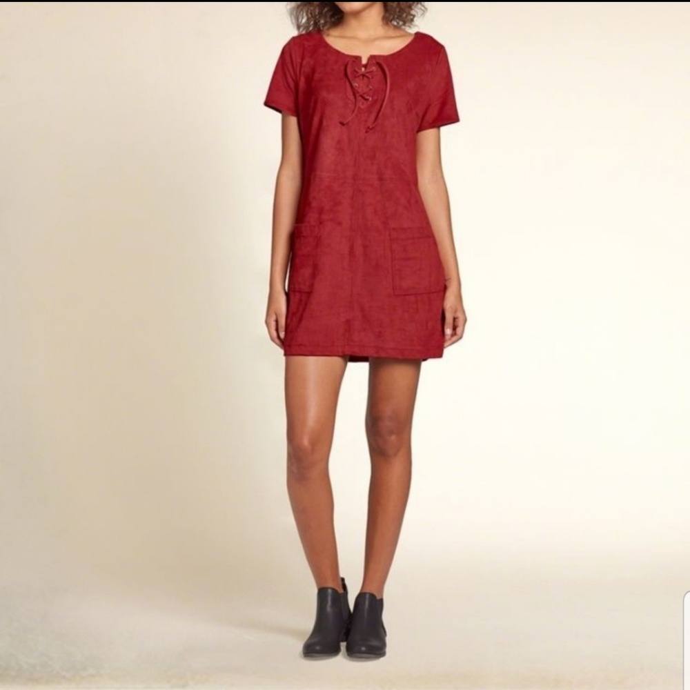 💥Hollister faux suede fall Dress Size S